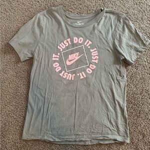 The Nike Tee Green and Pink